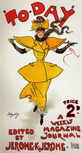 文学。週刊マガジントゥデイ。ダドリー・ハーディー作、イギリス、1890年頃（ポスター 作： Dudley Hardy