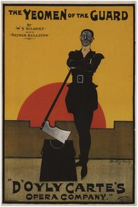 オペラのポスターギルバートとサリバンによる警備隊のヨーメン、1897