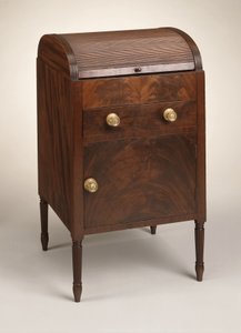 タンブールドレッシングテーブル、1795-1810（マホガニーとチューリップポプラ） 作： Duncan Phyfe