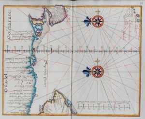 アラビア: アラビア海の地図。 作： Dutch School