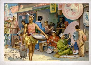アジア市場のシーン 作： Dutch School