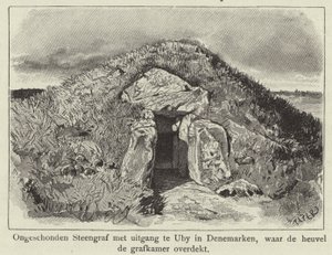 無傷の石の墓、ユービー、デンマークを覆う墓 作： Dutch School