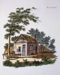 G.ファンラーによるガーデンジェムのマガジンのコテージ、1802年発行 作： Dutch School