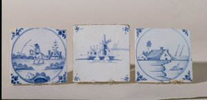 デルフトタイル、1750〜1800年頃（陶器） 作： Dutch School