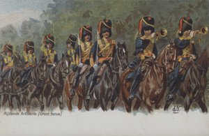 オランダ軍の馬術（カラーリトグラフ 作： Dutch School