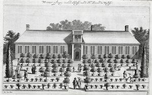 Jan CommelinによるDe Nederlandze Hesperidesのオランダ庭園、1676年に公開 作： Dutch School