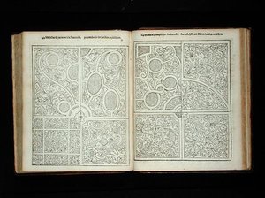 1699年に出版されたJohann van der Groenの「The Dutch Gardener」に掲載されたフランス式パルテール（171922年も参照 作： Dutch School