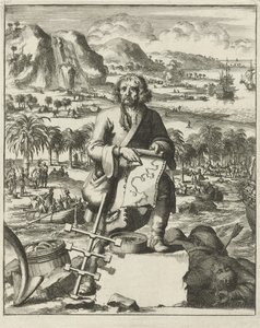 北米に上陸したルイ・ヘネパン。1688年（エングレーヴィング）