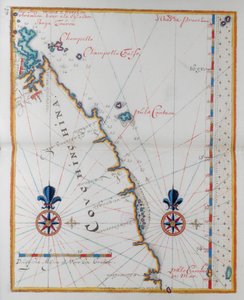 コーチン中国、アジアの地図。 作： Dutch School