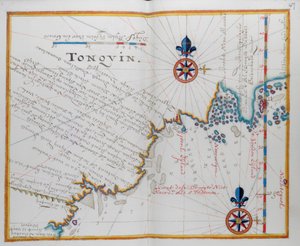 ビルマの海岸の地図。 作： Dutch School