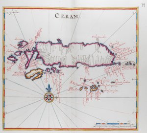 セラム島 (セラム)、インドネシアの地図。