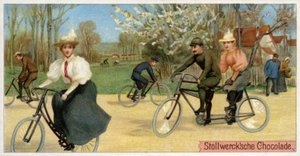 自転車に乗る男女 作： Dutch School