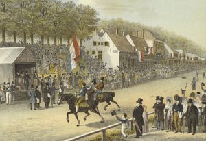 1830年7月24日、レーワールデン、ゴールデンホイップの駆け足のレース 作： Dutch School