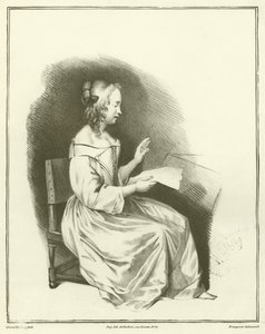 手紙を読む女性 作： Dutch School