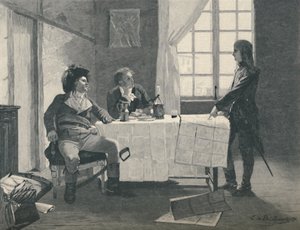 「1793年のニースでのボナパルト、タロー、ヴォルネイ」、1896年 作： E.G.H. Del