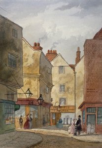 クロスフェアとミドルストリートの眺め、ウェストスミスフィールド、ロンドン市、1867年 作： EH Dixon