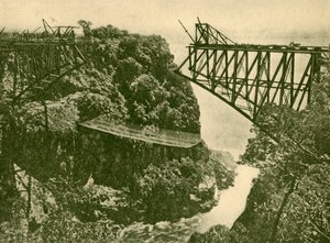 ザンベシ鉄道橋の建設、c1930。 作： ENA
