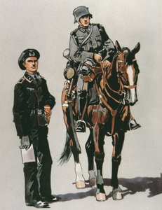 ドイツ陸軍の戦車士官と騎兵 作： E. (after) Dobrich
