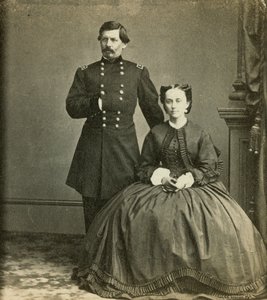 ジョージB.マクレラン少将とその妻、Anthony&39;s Stereoscopic Views、1861-65年発行