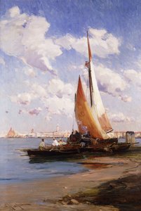 Rivere degli Schiavoni、ヴェネツィアの向こう、 作： E. Aubrey Hunt