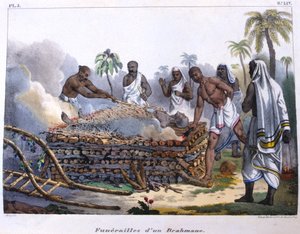 バラモンの葬式、インド、19 世紀半ば