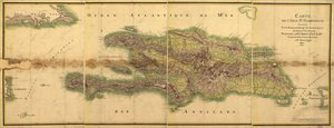 サントドミンゴ島の地図 作： E. Beaucosté