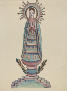 ニューメキシコ州、「ブルト」、色とりどりの木製フィギュア
