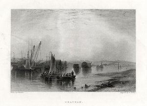 チャタム、ケント、1860 作： E. Finden