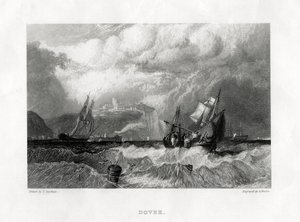 ドーバー、ケント、1860 作： E. Finden