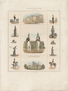 パブロフスキー近衛連隊、1840年 作： E. Gilbertson