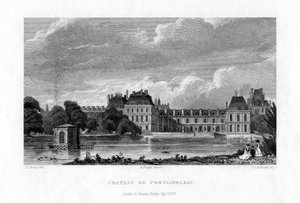 フォンテーヌブロー城、フランス、1829年。 作： E. I. Roberts