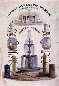 Thomas Dusenbury, Plumber, 269 Water Street」の広告
