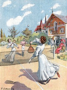 テニス 1910年頃（イラスト）