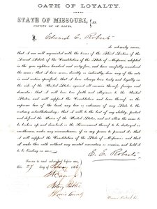 ミズーリ州セントルイス郡のエドワード・E・ロバーツ氏の忠誠の誓い 作： E. Roberts