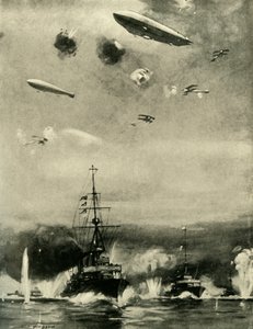ブックス空襲、クックスハーフェン、クリスマスの日、1914年、c1920。 作： E. S. Hodgson