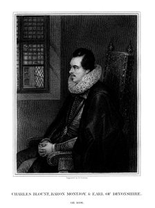 チャールズブラウント、初代デボン伯爵、イギリスの廷臣兼兵士、1827年。