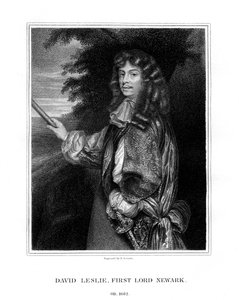 デイビッドレスリー、ニューアーク卿、スコットランド騎兵士官、1827年。 作： E. Scriven