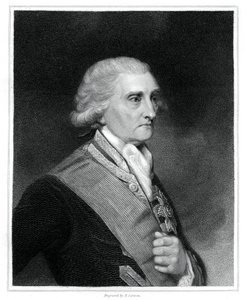 ジョージブリッジスロドニー、第1男爵ロドニー、イギリス海軍士官、1833年。 作： E. Scriven