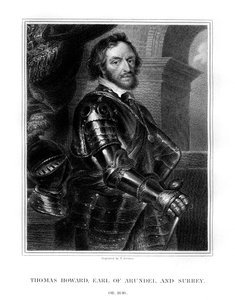 著名な英国の廷臣、1823年、アランデルとサリーの伯爵、トーマスハワード。 作： E. Scriven