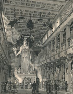 「復元されたアテネ パルテノス神殿」、1886 年 作： E Thiersch