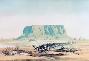 「バルカル山の眺め」、スーダン、1842～1845年 作： E Weidenbach
