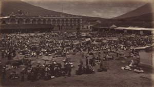 プラザと総督の宮殿 - アンティグア・デ・グアテマラ、1877年。 作： Eadweard Muybridge