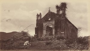 1877年、パナマのサンミゲル教会の廃墟。