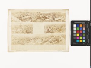 カリフォルニアストリートヒルからのサンフランシスコのパノラマの鍵 作： Eadweard Muybridge