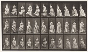 プレート139.下り階段ターン、1885 作： Eadweard Muybridge