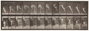 プレート152。ジャンプ;走り高跳び（靴） 作： Eadweard Muybridge