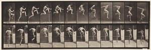 プレート153。ジャンプ;走り高跳び（靴） 作： Eadweard Muybridge