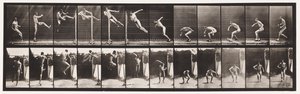 プレート158。ジャンプ;ランニングツイスト走り高跳び（靴） 作： Eadweard Muybridge