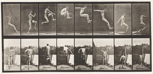 プレート160。ジャンプ;走り幅跳び（靴） 作： Eadweard Muybridge