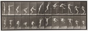 プレート161。ジャンプ;立ち高跳び 作： Eadweard Muybridge